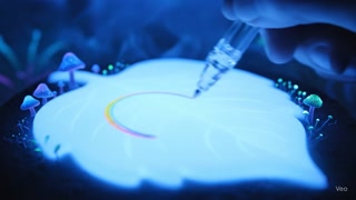 Fluorescent brushes, illuminating fantastic lives in the night.
